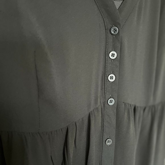 NWT Torrid Black Sheer Chiffon Overlay Shirt Dress - Picture 6 of 9
